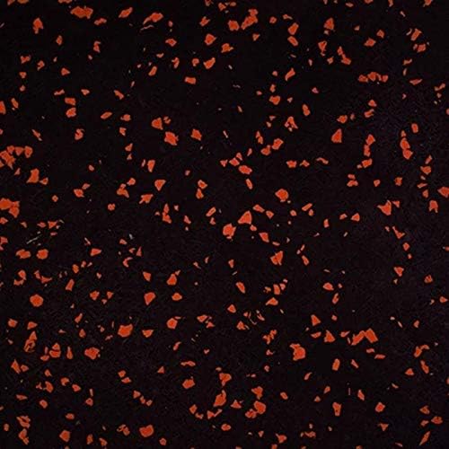 Playsafer Genaflex Rubber Gym Floor Mat - Heavy Duty Commercial Protective Gym Flooring Roll, 8mm Thick (4' X 20', 10% Red)