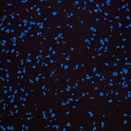 Playsafer Genaflex Rubber Gym Floor Mat, Heavy Duty Commercial Protective Gym Flooring Roll - 8mm Thick (4' X 6', 15% Light Blue)